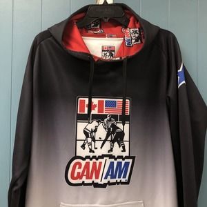 Can-Am Men's XL Premium Pullover Hoodie Sweatshirt Can/Am Canada America Hockey‎